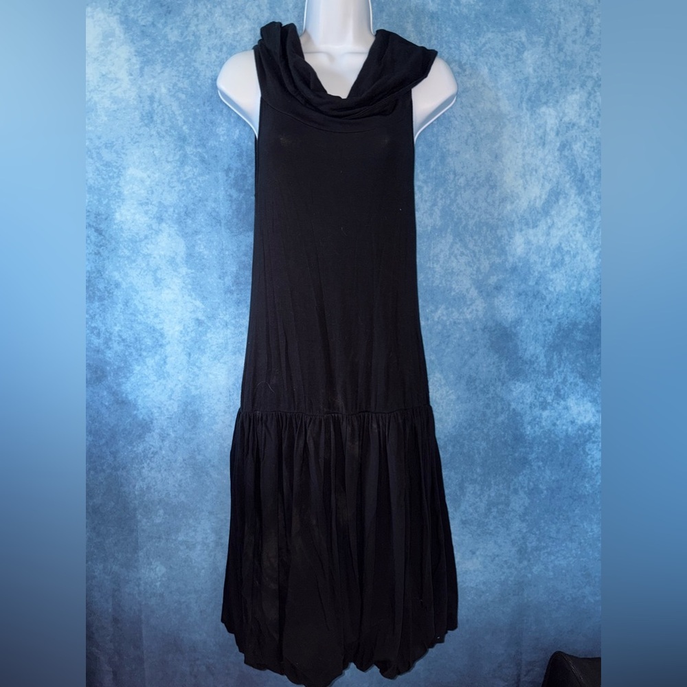 Ella Moss Black Sleeveless Cowl-Neck Maxi Dress